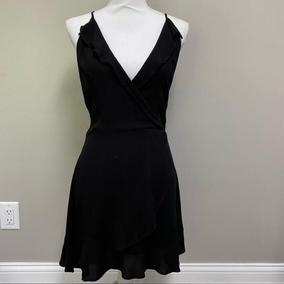 ZARA DENIM Faux Wrap Dress with tie back detail - Picture 10 of 10